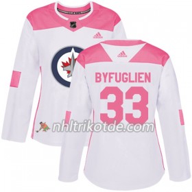 Winnipeg Jets Trikot Dustin Byfuglien 33 Adidas 2017-2018 Weiß Pink Fashion Authentic - Dame